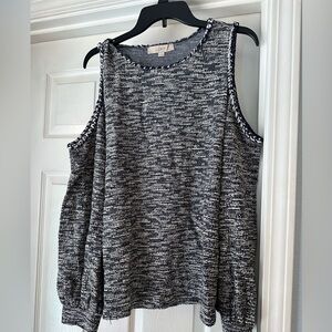 Never worn Loft cold shoulder sweater.  Size XL